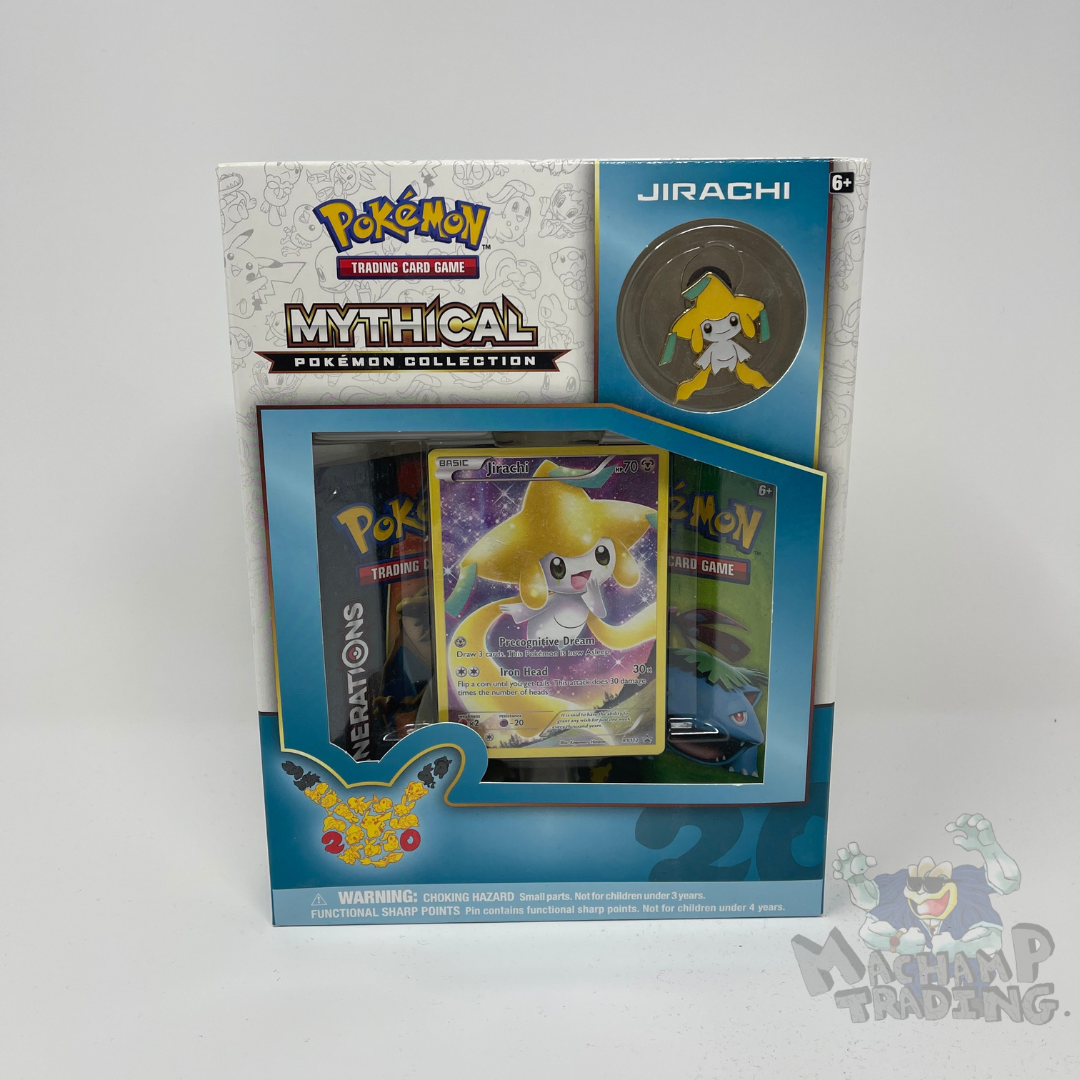2016 Pokemon Generations - Jirachi - Mythical Collection Box Machamp Trading 2016 Pokemon Generations - Jirachi - Mythical Collection Box Machamp Trading