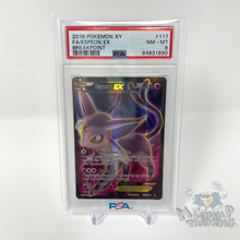 Load image into Gallery viewer, PSA 8 2016 POKEMON XY BREAKPOINT 117 FULL ART/ESPEON EX
